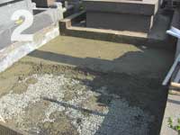 お墓の基礎工事 鉄筋